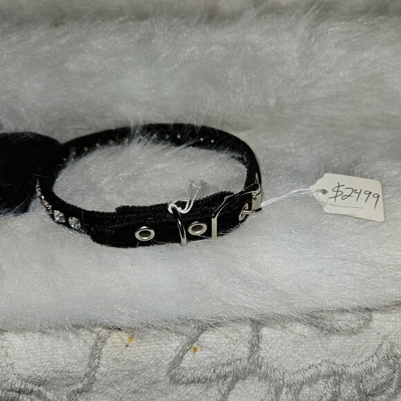 NEW Rhinestone Collar Chocker on Black Velvet from Funk Plus - Picture 3 of 15